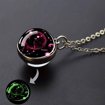 Glow-in-the-Dark Zodiac Pendant Necklace - A-1 Thread Vault