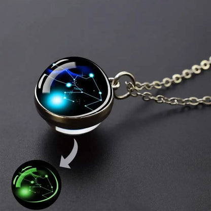 Glow-in-the-Dark Zodiac Pendant Necklace - A-1 Thread Vault