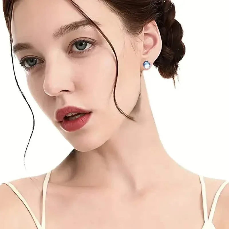 Glowing Rainbow LED Earrings: Color-Changing Ear Drop Pendants with Light-Up Crown Studs - A-1 Thread Vault