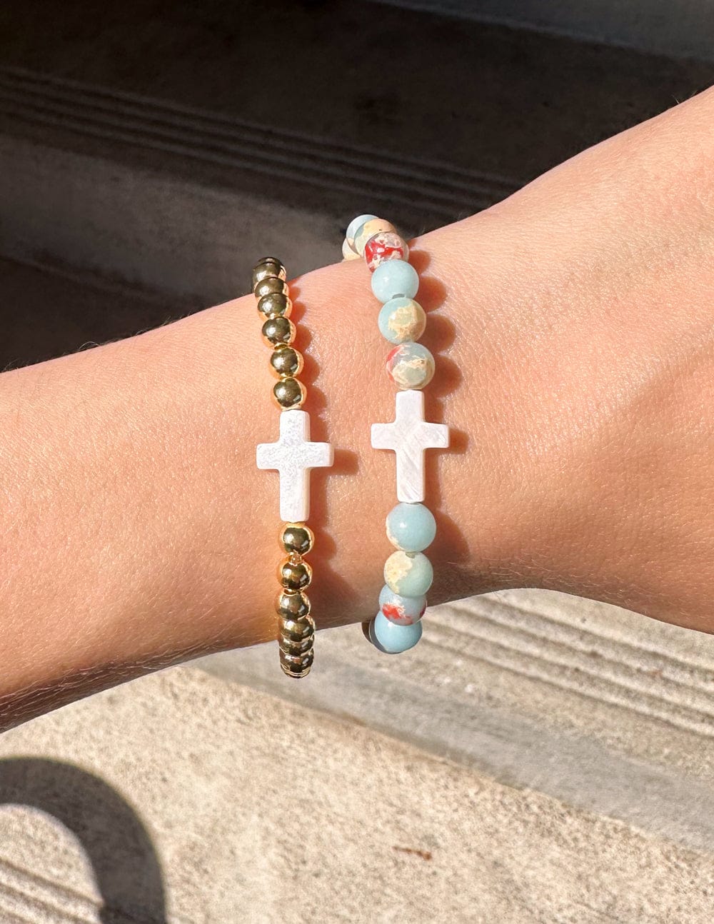 Gold Cross Bracelet - A-1 Thread Vault
