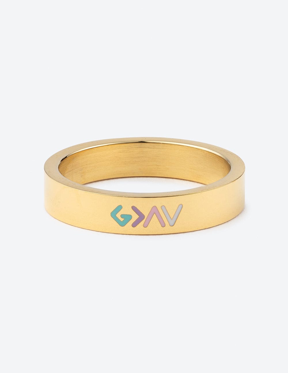 Gold Enamel Highs and Lows Ring - A-1 Thread Vault