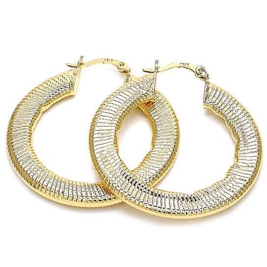 Gold Filled Flat Hoop Earrings - A-1 Thread Vault
