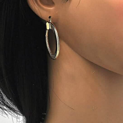 Gold Filled Flat Hoop Earrings - A-1 Thread Vault