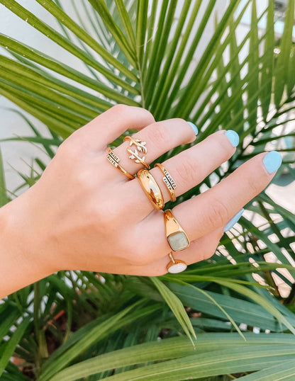 Gold Olive Branch Ring - A-1 Thread Vault