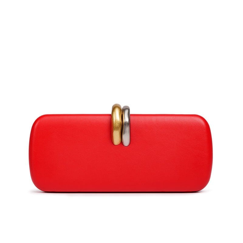 Gold & Silver Accent Structured Clutch Bag(MAC429) - A-1 Thread Vault