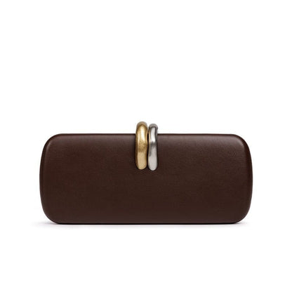 Gold & Silver Accent Structured Clutch Bag(MAC429) - A-1 Thread Vault