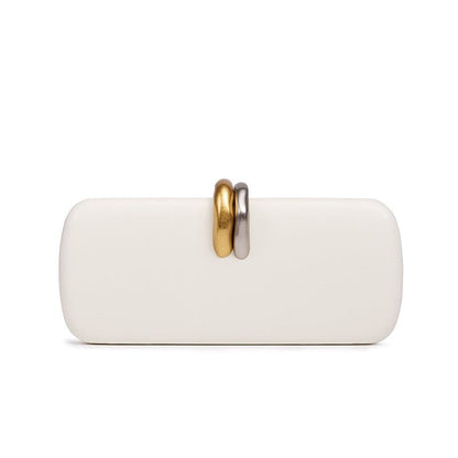 Gold & Silver Accent Structured Clutch Bag(MAC429) - A-1 Thread Vault