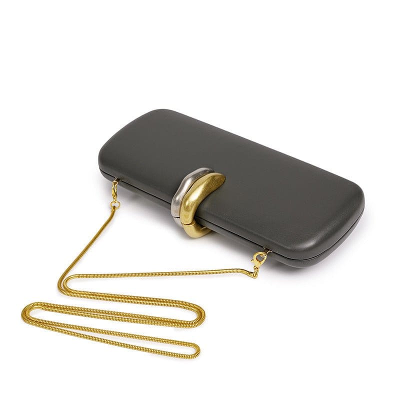 Gold & Silver Accent Structured Clutch Bag(MAC429) - A-1 Thread Vault
