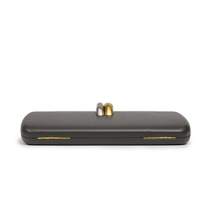 Gold & Silver Accent Structured Clutch Bag(MAC429) - A-1 Thread Vault