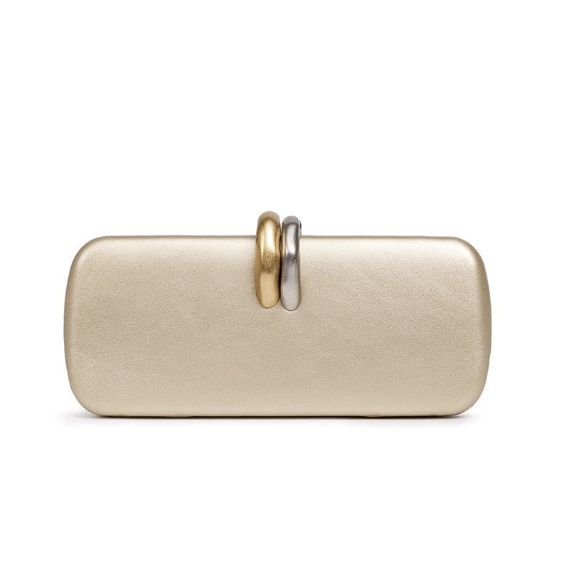 Gold & Silver Accent Structured Clutch Bag(MAC429) - A-1 Thread Vault
