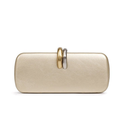 Gold & Silver Accent Structured Clutch Bag(MAC429) - A-1 Thread Vault