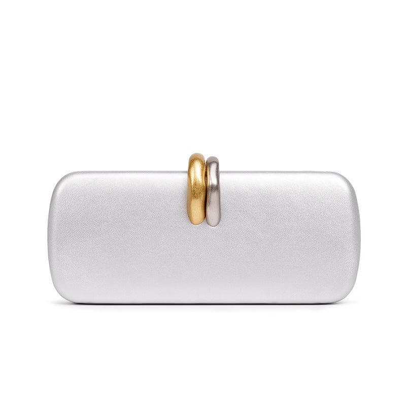 Gold & Silver Accent Structured Clutch Bag(MAC429) - A-1 Thread Vault