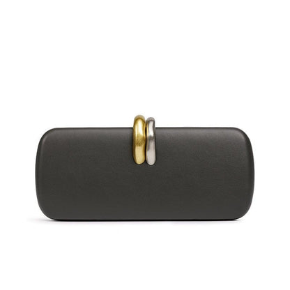 Gold & Silver Accent Structured Clutch Bag(MAC429) - A-1 Thread Vault