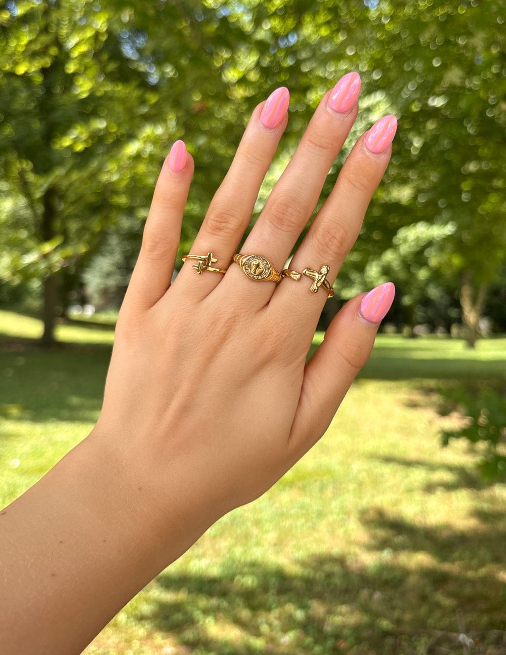 Gold Wrapped Cross Ring - A-1 Thread Vault
