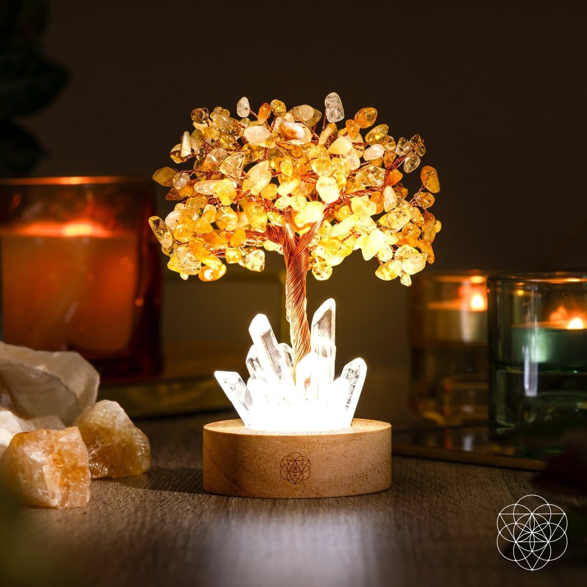 Golden Lamp of Wealth - Citrine Tree - A-1 Thread Vault