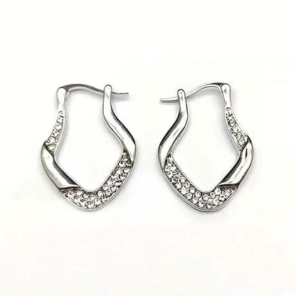 Golden Plated Zircon Jewelry Earrings - A-1 Thread Vault