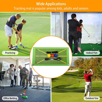 Golf Training Mat for Swing Detection Batting Path Feedback - A-1 Thread Vault