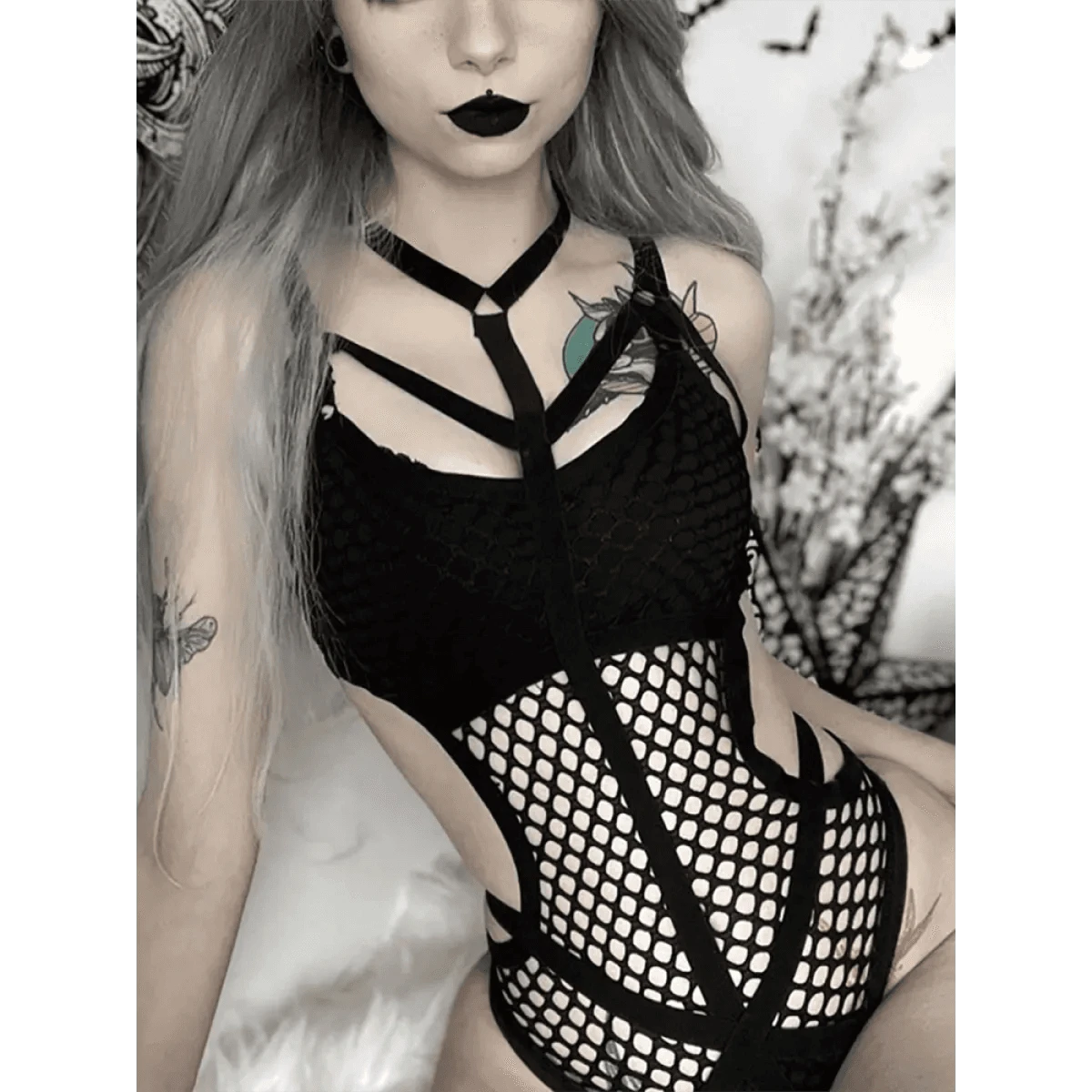 Gothic Fishnet Bodysuits - A-1 Thread Vault (4)