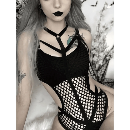 Gothic Fishnet Bodysuits - A-1 Thread Vault (4)