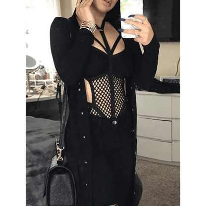Gothic Fishnet Bodysuits - A-1 Thread Vault (5)