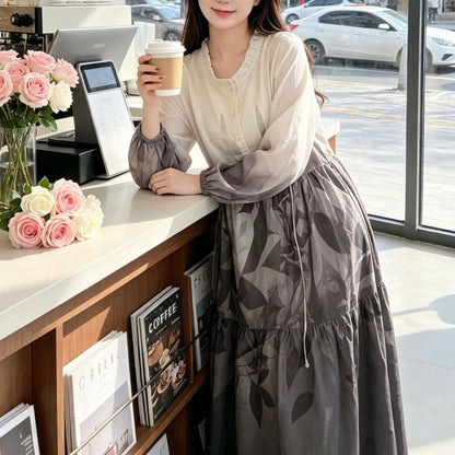 Gradient Tie-Dye Loose Maxi Dress(MS404) - A-1 Thread Vault