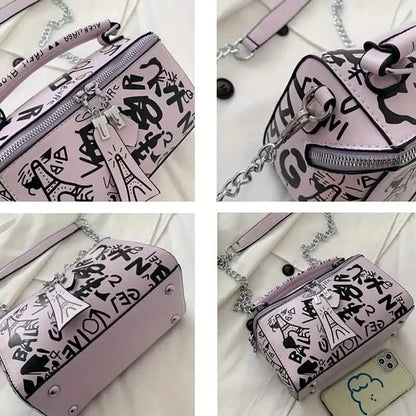 Graffiti Trendy Chain Crossbody Bag for Women - A-1 Thread Vault