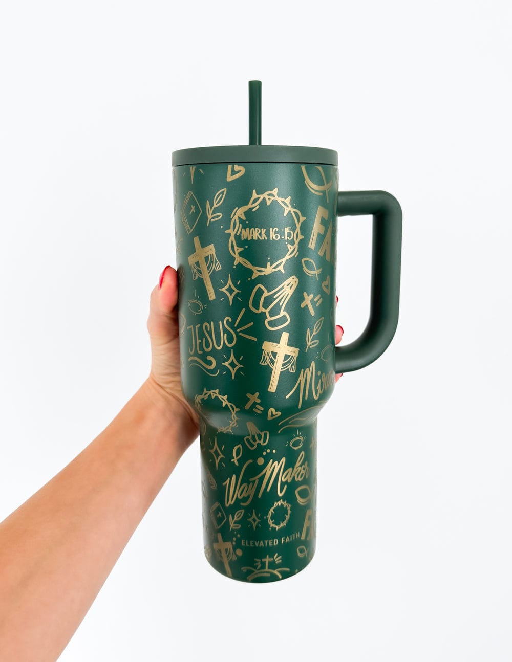 Green Allover Print 40 oz Ascend Tumbler - A-1 Thread Vault