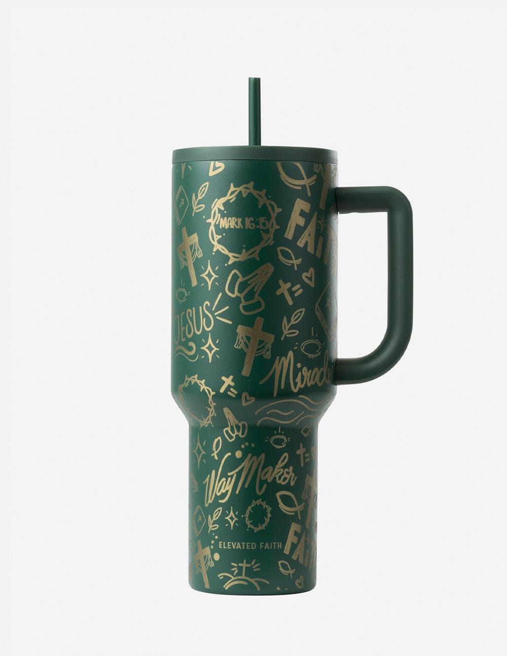 Green Allover Print 40 oz Ascend Tumbler - A-1 Thread Vault