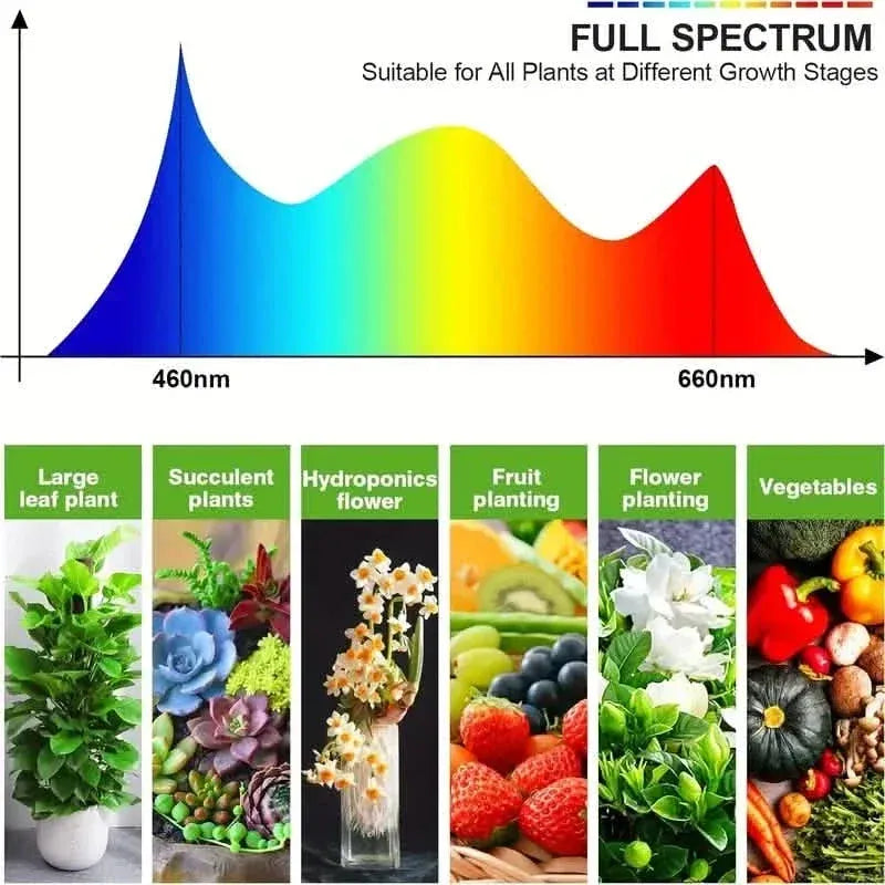 Grow Lights for Seed Starting Auto ON & Off Full Spectrum LED Plant Lights with Timer - A-1 Thread Vault