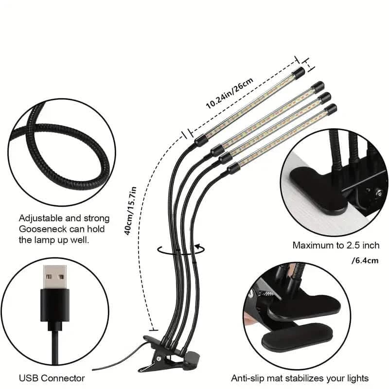 Grow Lights for Seed Starting Auto ON & Off Full Spectrum LED Plant Lights with Timer - A-1 Thread Vault