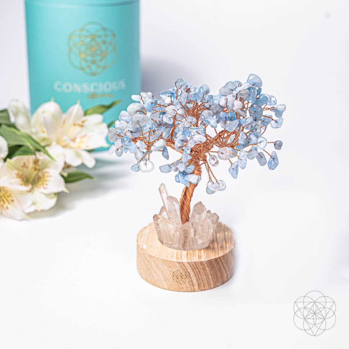 Guardian Lamp of Protection - Aquamarine Tree - A-1 Thread Vault