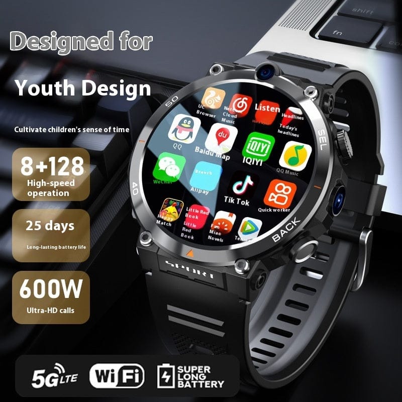 H10 Multi-function Dual Camera Sports Smart Phone Watch - A-1 Thread Vault