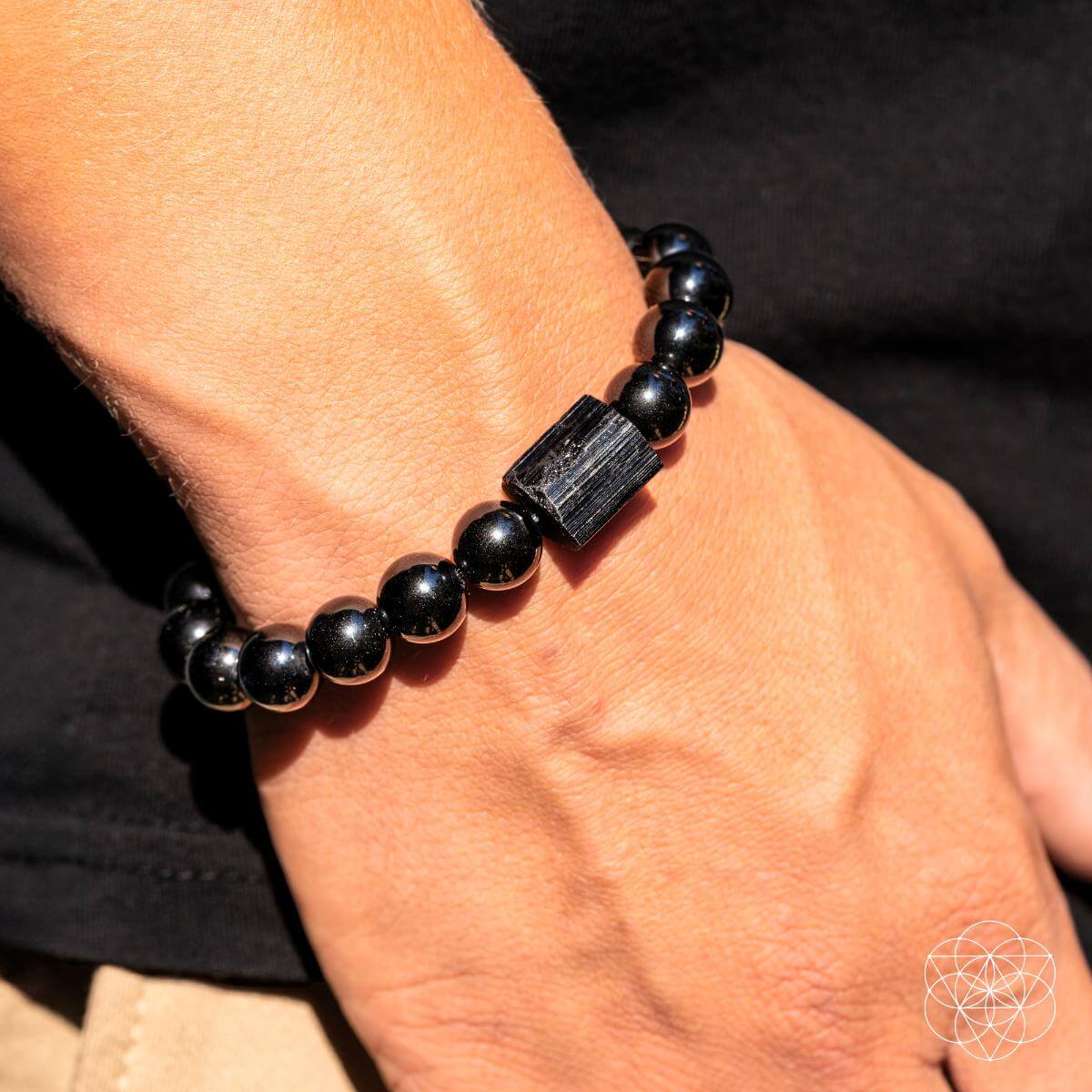 Habit Breaker - Black Obsidian & Tourmaline Bracelet - A-1 Thread Vault