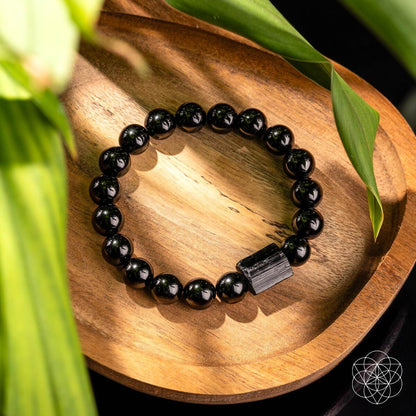 Habit Breaker - Black Obsidian & Tourmaline Bracelet - A-1 Thread Vault
