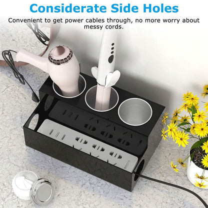 Hair Dryer Organizer with 3 Stainless Steel Cups - A-1 Thread Vault