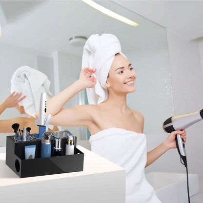 Hair Dryer Organizer with 3 Stainless Steel Cups - A-1 Thread Vault