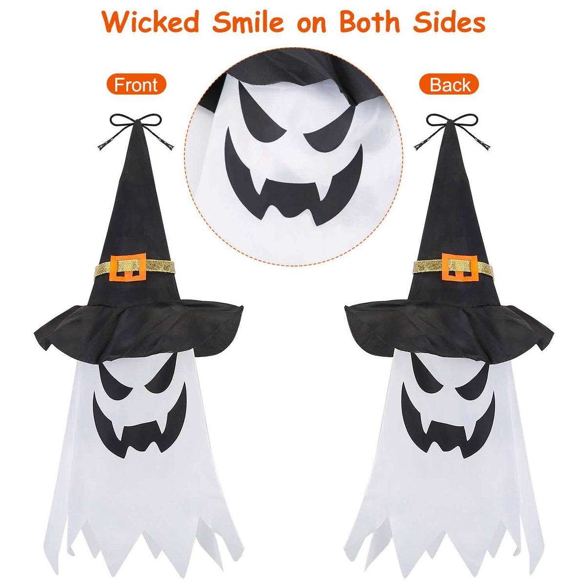 Halloween Ghost Witch Hat Hanging Light Lantern - A-1 Thread Vault