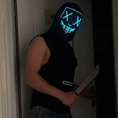 Halloween Mask LED, Light up Mask for Festival Cosplay - A-1 Thread Vault