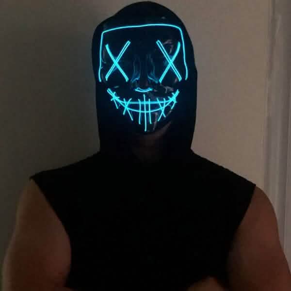 Halloween Mask LED, Light up Mask for Festival Cosplay - A-1 Thread Vault