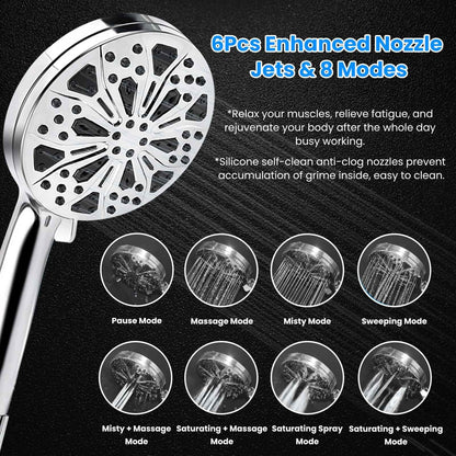Handheld Filtered High Pressure Shower Head - A-1 Thread Vault