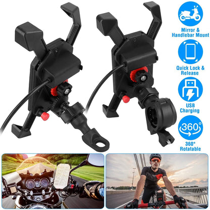 Handlebar Mirror Mobile Phone Holder - A-1 Thread Vault