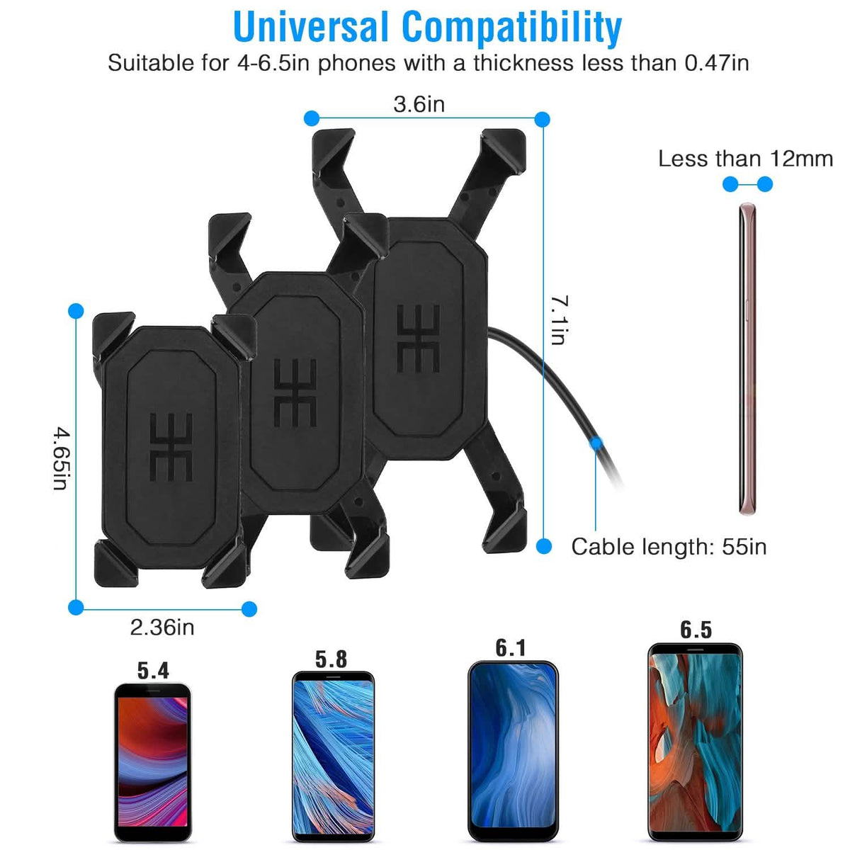 Handlebar Mirror Mobile Phone Holder - A-1 Thread Vault