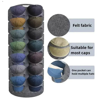 Hanging Hat Organizers For Baseball Cap Felt Storage Holders - A-1 Thread Vault