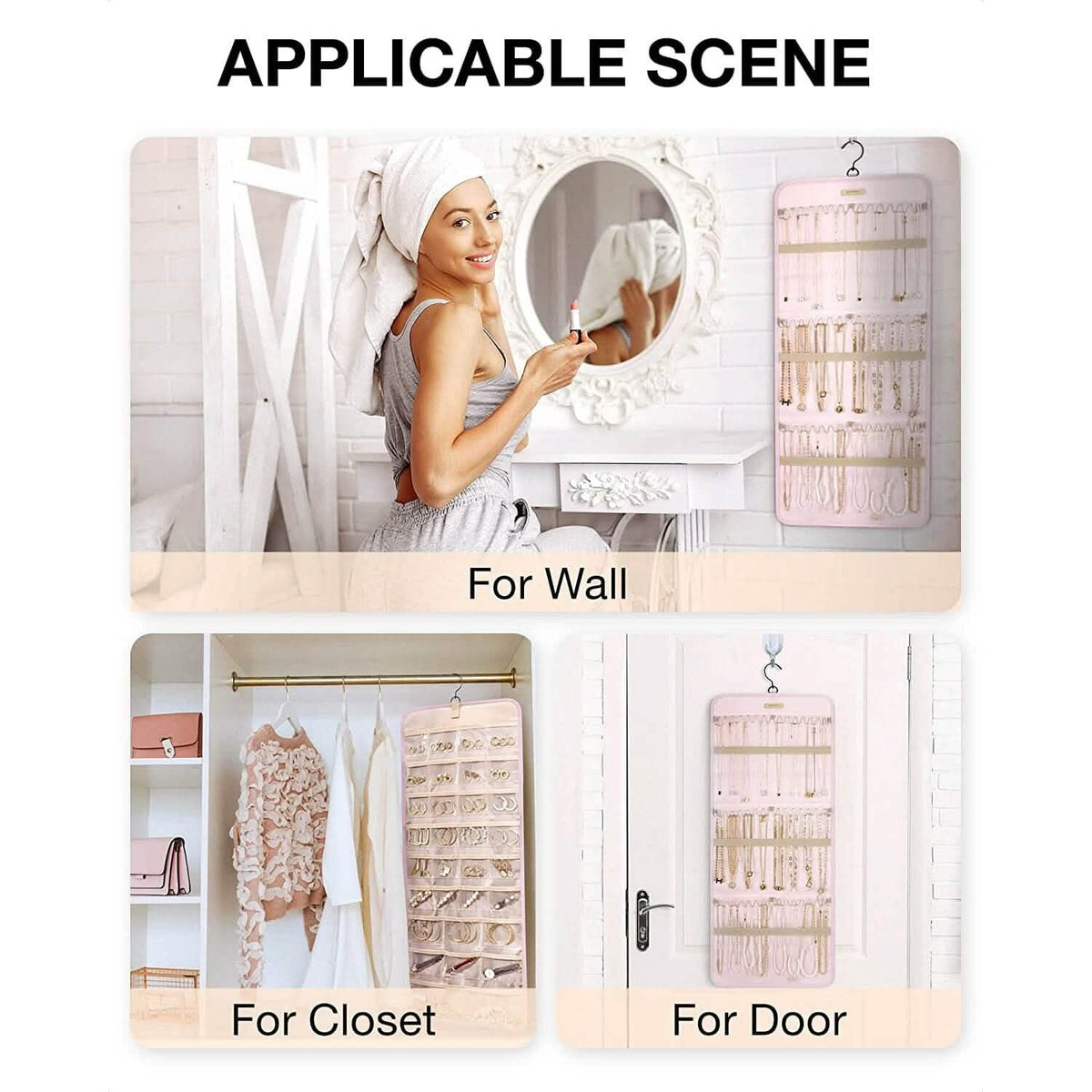 Hanging Jewelry Organizer Storage Roll - A-1 Thread Vault