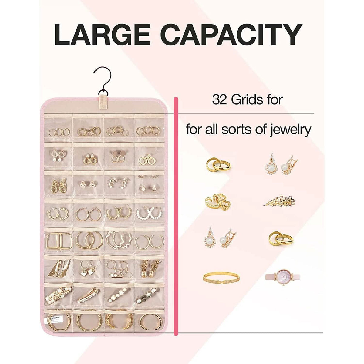 Hanging Jewelry Organizer Storage Roll - A-1 Thread Vault