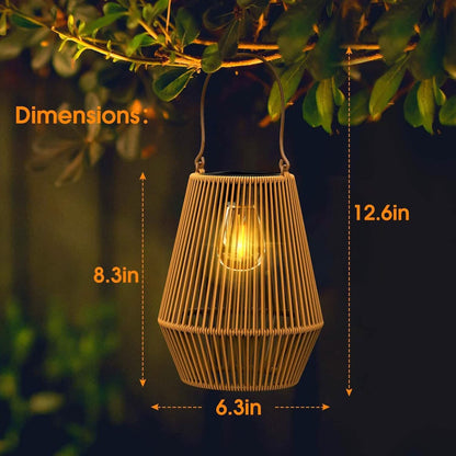 Hanging Solar Woven Lantern Solar Lamp Lights Decoration - A-1 Thread Vault