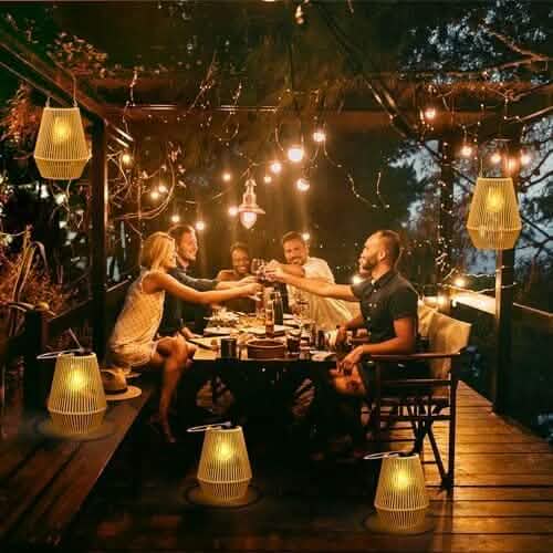 Hanging Solar Woven Lantern Solar Lamp Lights Decoration - A-1 Thread Vault