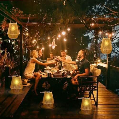 Hanging Solar Woven Lantern Solar Lamp Lights Decoration - A-1 Thread Vault
