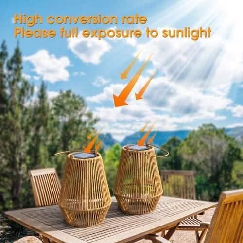 Hanging Solar Woven Lantern Solar Lamp Lights Decoration - A-1 Thread Vault