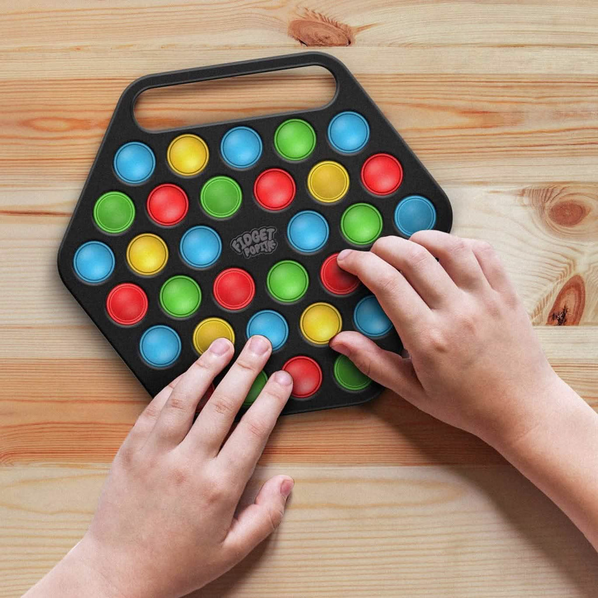 Hard Shell Pop it Fidget Toy Board with Carrying Handle for Adults & Kids - A-1 Thread Vault